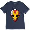 iron skull V-Neck Tee