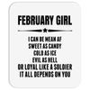 Super February Girl Mousepad