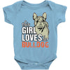 This Girl Loves Her Bulldog Baby Onesie