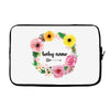 Floral Baby Name Laptop sleeve