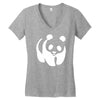 panda bear sticker vinyl decal   cute animal art car window bumper Women's V-Neck T-Shirt