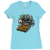 pizzaskull sticker original Ladies Fitted T-Shirt