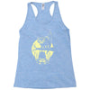 cat and bat halloween Racerback Tank