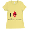 I Love Ethereum Ladies Fitted T-Shirt