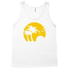 beach silhouette birds sand sunset Tank Top