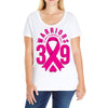 end breast cancer   39 warriors Ladies Curvy T-Shirt