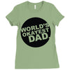world's okayest dad Ladies Fitted T-Shirt