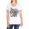 crazy rabbit lady Ladies Curvy T-Shirt