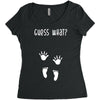 Guess What Baby Inside Pregnancy Announcement Women's Triblend Scoop T-shirt