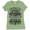 Real Kings Are Born On September 30 Ladies Fitted T-Shirt