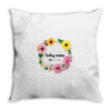 Floral Baby Name Throw Pillow