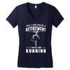i will be running Women's V-Neck T-Shirt