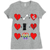 ls lesbian full heart Ladies Fitted T-Shirt