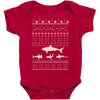 christmas ugly shark Baby Bodysuit