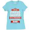 proud daughter dad Ladies Fitted T-Shirt