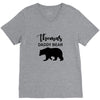 Daddy Bear - Baby Bear Custom Name V-Neck Tee