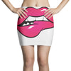 sexy lip biting Mini Skirts