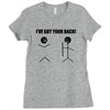 i've got your back t shirt tee funny novelty tee pun stick figure joke Ladies Fitted T-Shirt