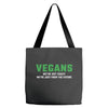Vegans We're Not Crazy We're Just From The Future White Tote Bags