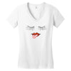 Eyelash And Lips Women's V-Neck T-Shirt
