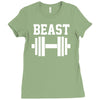 new beast dumbbell muscle Ladies Fitted T-Shirt
