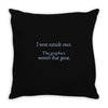 i went outsude once Throw Pillow