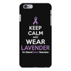 Keep Calm And Wear Lavender (For General Cancer Awareness) iPhone 6/6s Plus Case