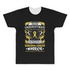 Never Underestimate the Strength of a Sarcoma Cancer Warrior All Over Men's T-shirt