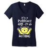 purrfect day Women's V-Neck T-Shirt