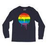 rainbow colored stripes dot running splashes Long Sleeve Shirts