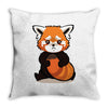 red fox 3 Throw Pillow