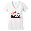 fear the goat Women's V-Neck T-Shirt
