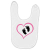 Baby Girl with Heart Any Name Customized Baby Bibs