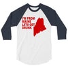 funny maine state 3/4 Sleeve Shirt