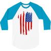 sa distress flag cool american 3/4 Sleeve Shirt