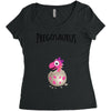 Pregosaurus Girl Women's Triblend Scoop T-shirt