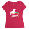 totally straight funny rainbow unicorn gay pride novelty fashion Women's Triblend Scoop T-shirt