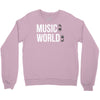 music on world off Crewneck Sweatshirt