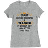 smart good looking teacher profession Ladies Fitted T-Shirt