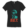 b Women's V-Neck T-Shirt