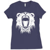 lion head roaring Ladies Fitted T-Shirt