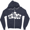 hawaiian flower Zipper Hoodie