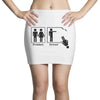 problem solved funny t shirt marriage wife beer Mini Skirts