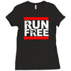 free running parkour run free Ladies Fitted T-Shirt
