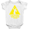caution shapes being thrown printed Baby Onesie