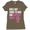 Girls Just Want to Have Fundamental Rights Ladies Fitted T-Shirt
