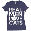 real men love cats (4) Ladies Fitted T-Shirt