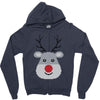 christmas reindeer rudolph Zipper Hoodie