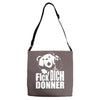 ted fick dich donner Adjustable Strap Totes