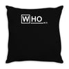 doctor who m.d   vintage retro tv show fan dr Throw Pillow